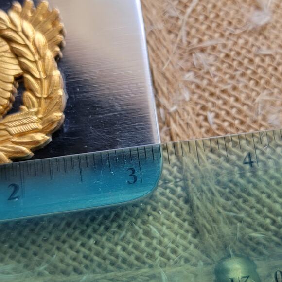 Vintage N.S. Meyer 22M Military Pin Screwback Brass 1960s USA
